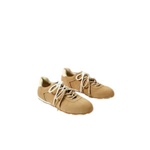 Mint Velvet Kiko Tan Suede Trainers